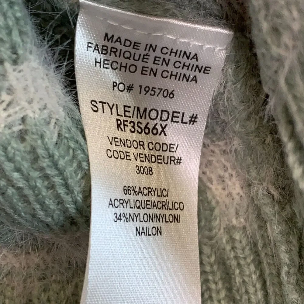 Womens Splendid Sage Leopard Crew Neck Sweater‎ Soft Relaxed Size Large